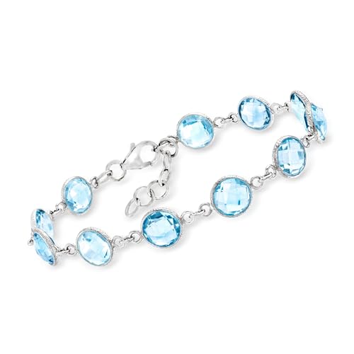 Ross-Simons 23.00 ct. t.w. Sky Blue Topaz Bracelet in Sterling Silver. 7 inches