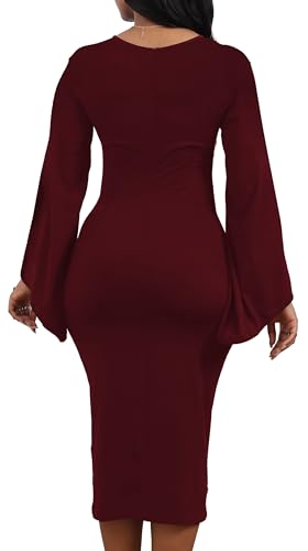 Image of SeNight Women's Elegant Dress Bodycon Work Business Pencil Dresses