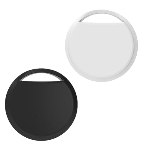 Feiangel紛失防止タグ 小型トラッカー 防水防塵 アイテム追跡 子供用 車両追跡 盗難防止 超軽量 スマートタグ アウトドア向け (黒1個+白1個, mini)