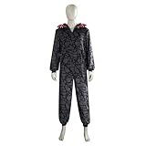 Waslary Demogorgon - Disfraz unisex de película para cosplay, pijama con capucha, para Halloween, carnaval, fiesta, Negro , M