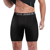 [Sillictor] コンプレッション ショーツ メンズ ショート スポーツ タイツ レギンス ハーフ スパッツ [UVカット + 吸汗速乾] yc1054ブラック/ブラック L