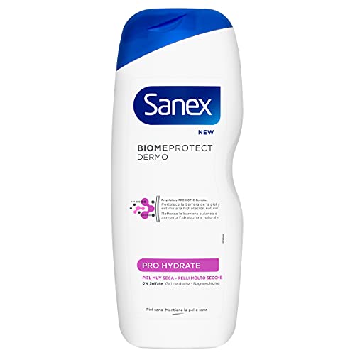 Sanex Biomeprotect Dermo Prohydrate, Gel De Ducha O Baño, Hidratante, Piel Muy Seca, Pack 4 X 600ml, 2400 Mililitro - Imagen 3