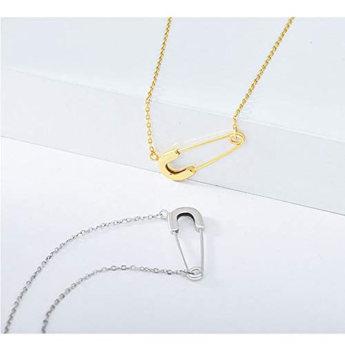 OIDIMS Safety Pin 925 Sterling Silver Choker Necklace for Women Girls Chain with Pendant Fine Finish Personalized Girls Support Symbol For Refugee Charms Teens Simple Meaningful Minimalist Jewelry2