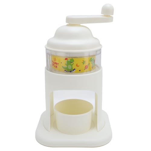 Shaved Ice Mini Snow Cone Machine, Cartoon Small Ice Shaver Machine Manual Portable Ice Crusher Hand Crank for Home