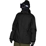 [ネームレスエイジ] スノボウェア スキーウェア ジャケット ストレッチ 生地 メンズ レディース 全6色 6サイズ 耐水圧15,000mm age-775ST ブラック XLサイズ スノーウェア スノボウェア スキーウェア ウエア 男性用 女性用 21-22 滑雪服