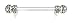 Carpe Diem Hardware 170-11 Juliane Grace 6-Inch O.C. Long Pull with Small Finial, Satin