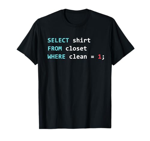 Programador SQL Query Geek Codificación de la base de datos Camiseta