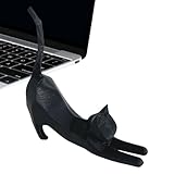 wiroouia Katzenskulpturen Deko - Dekorative Katzen Buchstützen - Dekorative Skulptur Mit Gestreckten Beinen Für Bücherregal Arbeitsplatz Wohnraum Garten