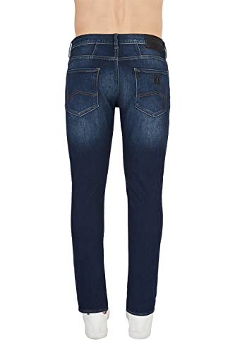 Armani Exchange Men's 5 Pocket Comfort Fleece Denim Dark Blue Wash Pant2