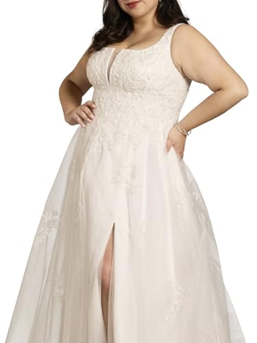 David's Bridal Square Neck Tulle and Lace Ball Gown Wedding Dress2