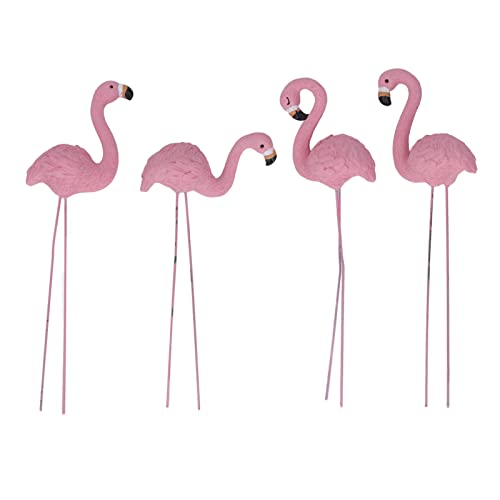 Flamingo Figur 4er Set, Flamingo-Gartenstatuen und Skulpturen,...