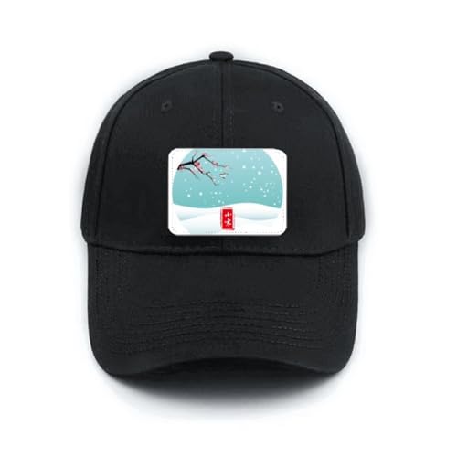Casquette de baseball noire avec effet froid et tissu léger circulaire
