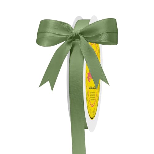 Image of Double Face Spring Moss Satin Ribbon 1 /2 inch X 50 Yards Polyester Spring Moss Ribbon for Gift Wrapping Very Suitable for Weddings Party Invitation Decorations and More