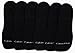 Calvin Klein Mens Liner Socks - 6 Pack Cushioned Non-Slip No Show Sneaker Loafer Sock - Ultra Low Cut Socks for Men (7-12), Size 7-12, Black