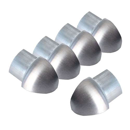 Dalsys 5x angolo esterno per profilo piastrelle 10mm, profilo quarto di cerchio in acciaio inox spazzolato