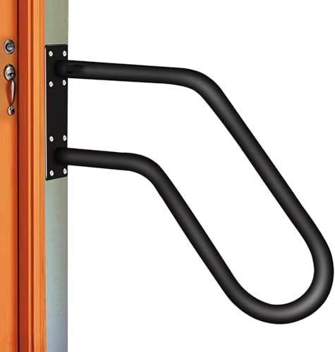 Rambarde d'escalier extérieure contre les chutes sur les marches de garage