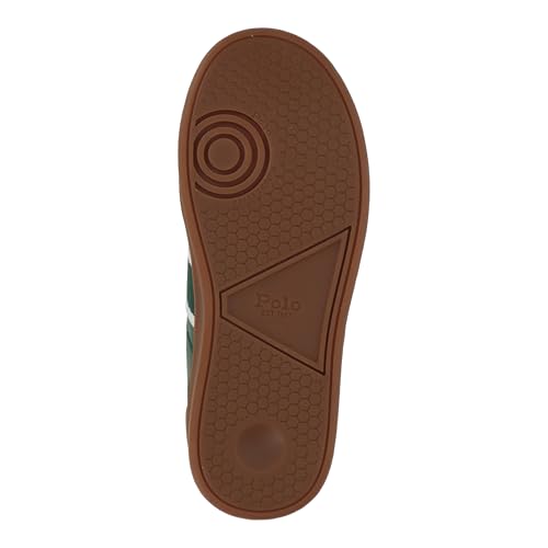 POLO RALPH LAUREN Heritage Court III T-Toe Child DK Green/White M030 Sneaker, 3 US Unisex Little Kid4