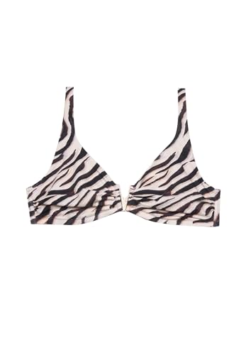 Haut de bikini balconnet pour grand maintien Yamamay Zelia marron zébré qui galbe la poitrine
