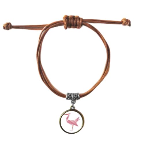 Bracelet Flamingo Origami en cuir pour un style bohème chic