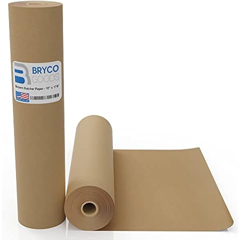 Craft Butcher Paper roll for Smoking Meat - 18 inches x 175 feet - uncoated Butcher's Kraft Packing Paper wrap Cover