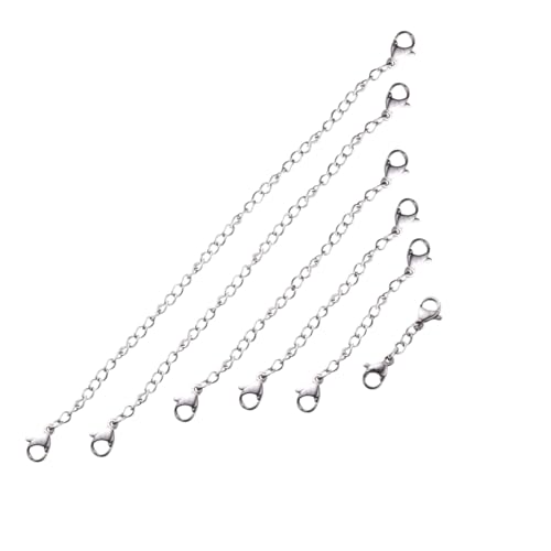 DIYEAH 12 Piezas extensor de pulsera de tobillo extensión de tobillera ganchos para colgar collar de oro cadena de extensión de collar cadena extensora desmontable joyas