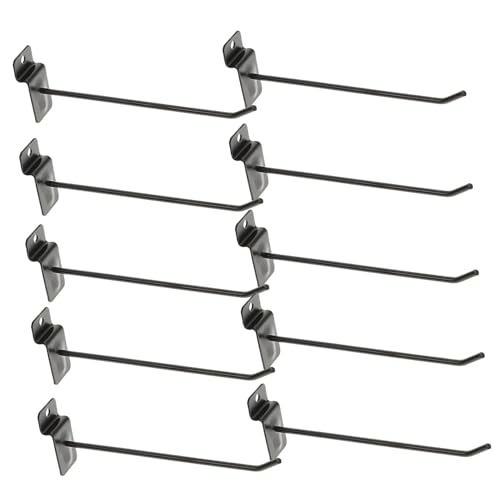 HEALLILY 10pcs Grid Hooks Metal Pegboard Hooks for Wall for Supermarket Display Tool Utility Organizer