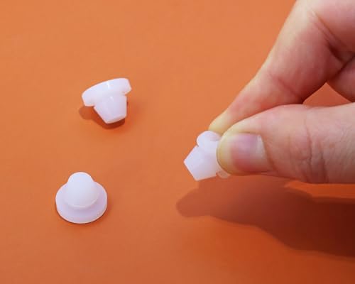 Image of ONLYKXY 10 Pcs Clear Silicone Round Snap in Type Locking Furniture Hole Plugs Button Protective Cover Cap Head,Universal (8mm /0.31inch)