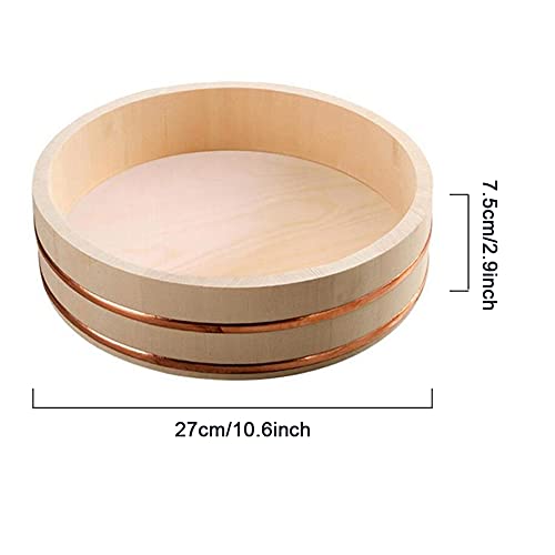 Hangiri Sushi Oke en Bois de Qualité Supérieure avec Accessoires de Cuisine - 8