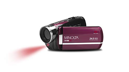 Minolta Mn90Nv-M Mn90Nv Full Hd 1080P Ir Night Vision Camcorder (Maroon) #TOP18