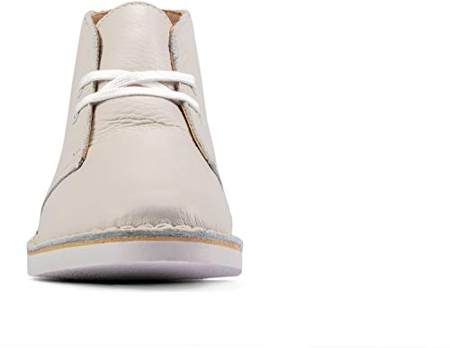 Clarks Desert Boot 2 White Leather 8 B (M)4