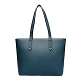 [Diexgiy] レディース トートバッグ ビジネスバッグ おしゃれ 人気 2way ハンドバッグ 通勤 通学 大容量 レザー 誕生日プレゼント (ブルー)