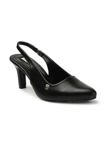 Image of ELLE Women Stylish and elegant Slingback Kitten Heel Mule Sandal