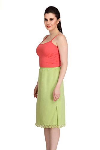 Image of Splash Cotton Rich Regular Skirt Slip for Women - Knee Length