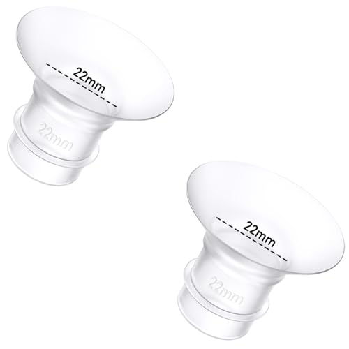 2 piezas de inserción de brida de 22 mm compatibles con Momcozy M9/M6/M5/S12 Pro/S9 Pro/Medela/Spectra/Bellababy/Lansinoh/Elvie/Nuliie/KISSBOBO/ANWIKE accesorios de repuesto de 24 mm