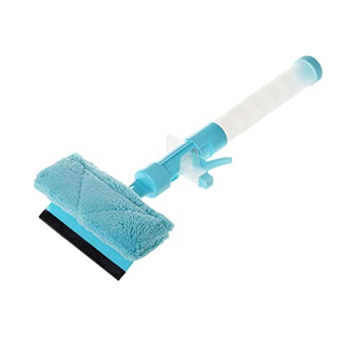 GOOHOCHY Multi-functional Window Cleaner with Spray Feature Squeegee for Glass for Home Car and Bathroom Surfaces Blue