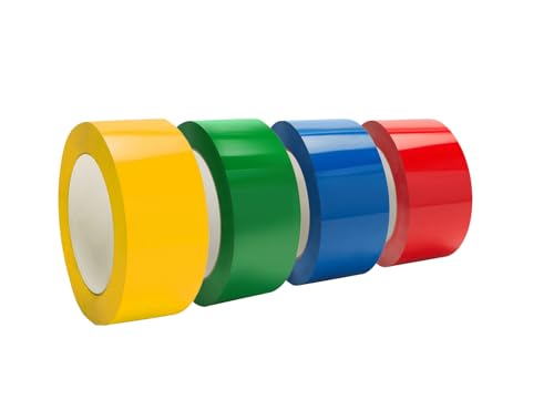 Imballaggi Point - Cinta PPL de color con pegamento acrílico 50 mm x 66 m amarillo. Rollos de embalaje silenciosos - Ideal para señalización de cuello, cierre de dibujos animados y codificación de Imballaggi Point - Cinta PPL de color con pegamento acrílico 50 mm x 66 m amarillo. Rollos de embalaje silenciosos - Ideal para señalización de cuello, cierre de dibujos animados y codificación de