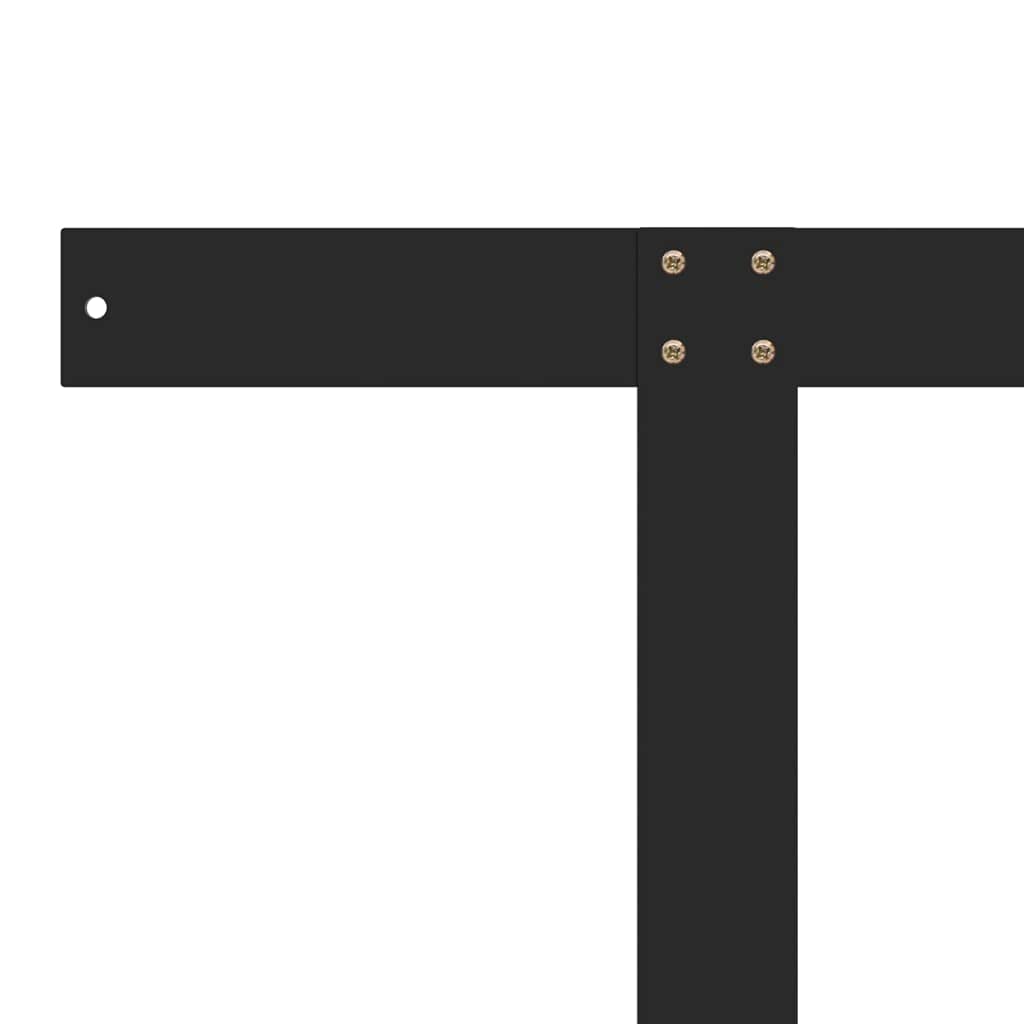 Genérico Respaldo para sofá de palets 110 cm Hierro Negro,Mobiliario,Accesorios para Muebles de jardín,Negro,4.78 kg,315790