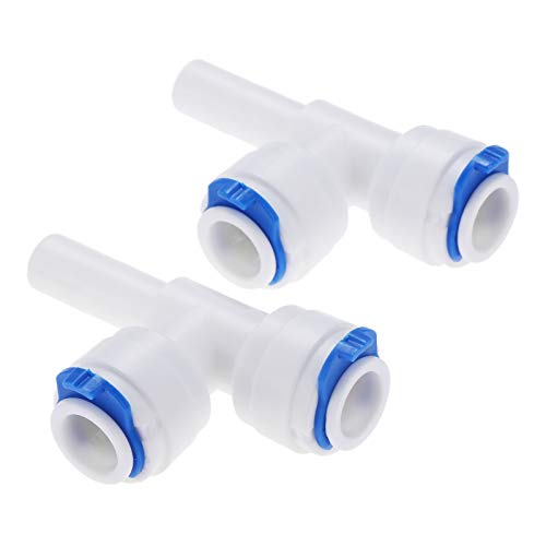Kit de conectores grifo de manguera de jardín 2pcs T Forma de 3 vías del agua del RO 3/8