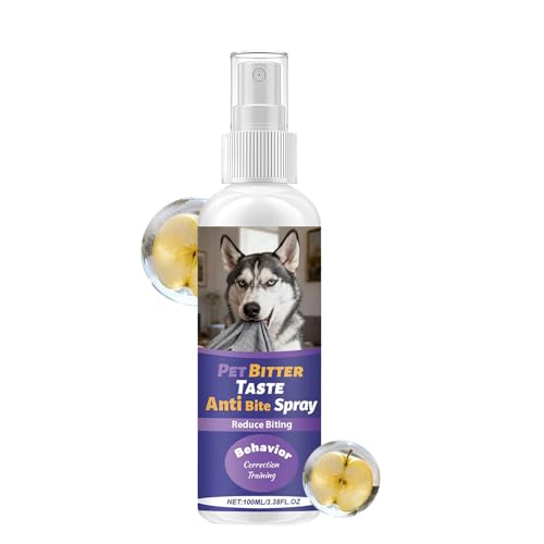 Genérico Spray Antimordidas para Perros - Entrenamiento 100ml | Repelente para Evitar Que los Perros Muerdan o Laman Muebles y Zapatos | Entrenamiento e Higiene del Hogar, Protección Interior