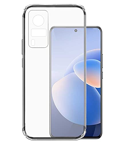 Image of Soft Flexible Silicone Back Cover Vivo X60, Transparent Case + Screen Guard