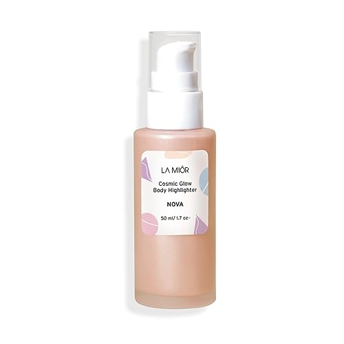 Image of LA MIOR Cosmic Glow Body Highlighter - Nova | Liquid Highlighter for Body, Flawless Radiance, Lit-from-Within, Blurs Imperfections, Transfer & Sweat Proof, Clean - 50ml