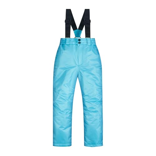 YRAETENM Kids Waterproof Snow Pants Ski Snow Bib Overalls Insulated Warm Skiing Snowboard Pants Winter Snowsuits Outfits