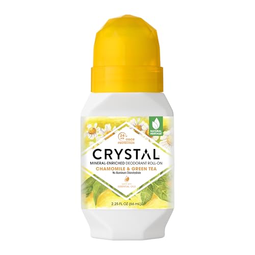 Crystal Deodorant Essence Roll-On 2.25 Ounce Chamomile/Green Tea (66ml)