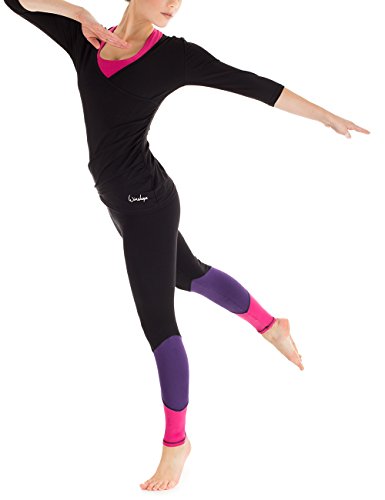 Winshape damesshirt met 3/4-mouw in wikkel-look, fitness, yoga, pilates, vrije tijd - Image 6