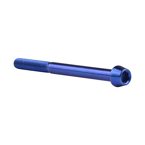 Image of Titanium Ti Bolt M5x9 16 18 20 25 30 35 40 45 50 55 60mm Tapered Head Screws pack of 4 (M5x60mm, Blue)
