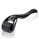 URAQT Derma Roller, 1.5mm Beard Roller, 540 Titanium Micro Needling Rollers for Men and Women, Beard Growth Rollers for Stimulate Hair Growth, Facial Skin Care, Scar Removal