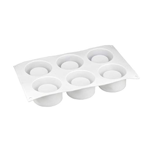 Casecover 6 Trous Cylindre moul Gâteau Silicone Moule 3D Cuisson Dessert 1pc