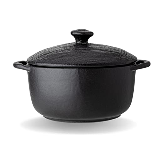 Wilmax Porcelain Pot with Lid, 600 ml, Porcelain Casserole Pot for Cooking, Braising, Roasting, for the Oven, Dishwasher and Microwave Safe, for Warming, Perfect in a Set