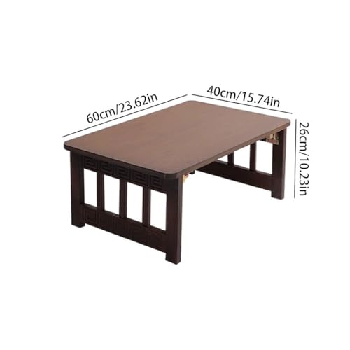 Mesa de estudio de estilo chino retro Chabudai con estructura plegable 4