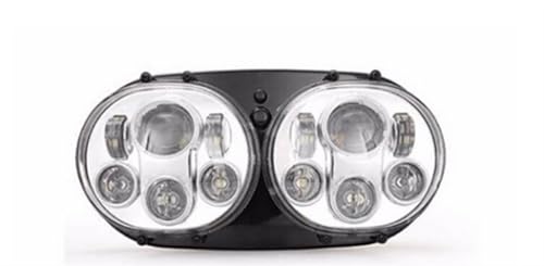 Phare de moto 5.75" double à LED chrome pour Road Glide Custom